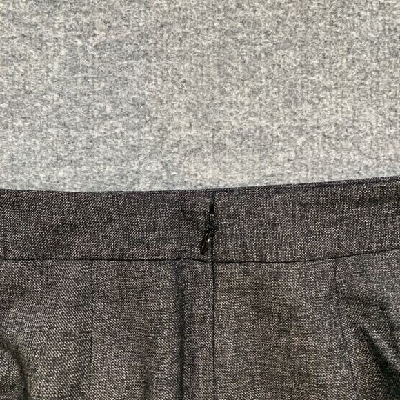 Ann Taylor Skirt Women 6 Gray Lined Pencil Wool Blend Button Pleat Back Zip - Picture 8 of 12